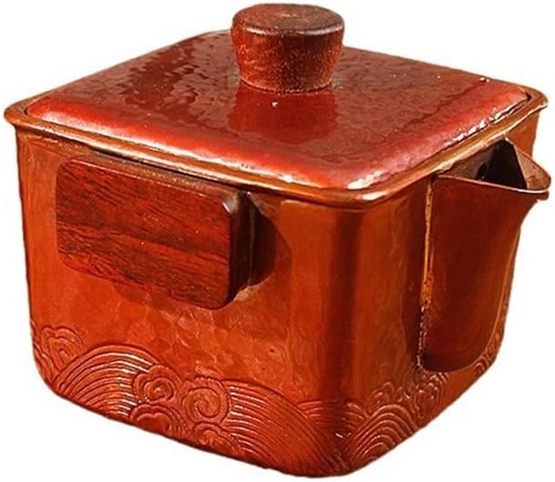 Brew Pot Uncoated Copper Boiled Water Teapot Red Copper Kung Fu Tea Set