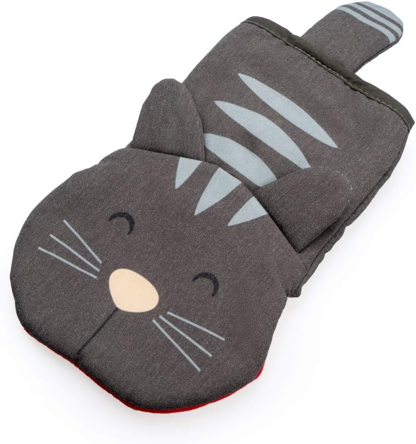 Balvi Meow! Grey Cat Shaped Oven Glove Heat Resistant 250ºC