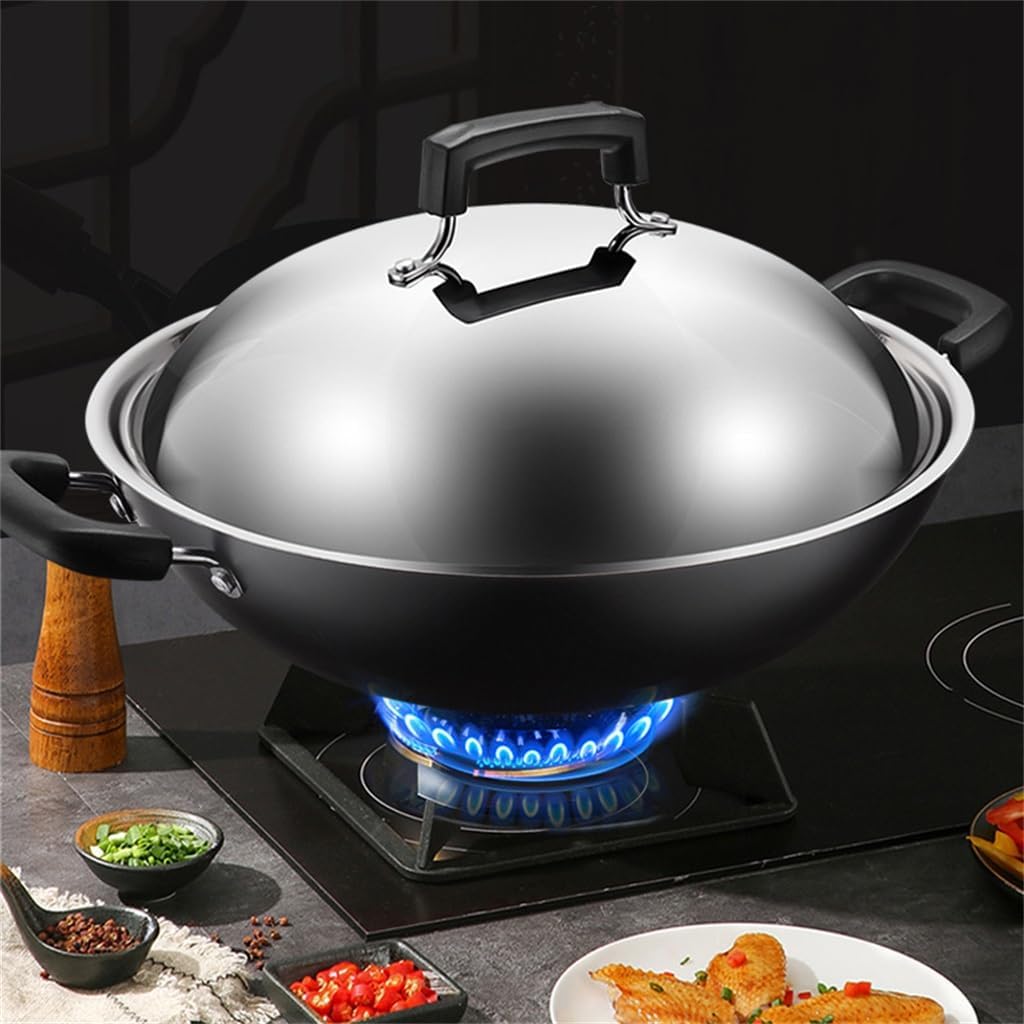 Frying Pan Ear Cast Iron Household Uncoated Flat Bottom Induction Cooker