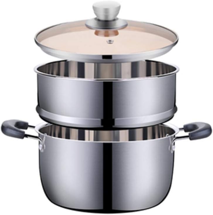 Small Steamer Stainless Steel Thickened Household Non-stick Cooker Induction Cooker Gas Binaural Stew Pot Soup Pot Steamer