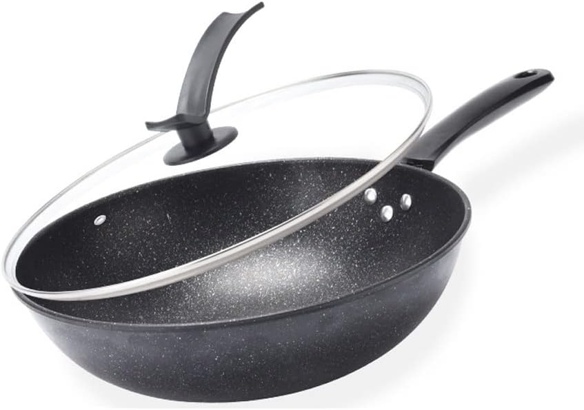 Nonstick Wok Frying Pan Cookware Tools Induction Cooker Cooking Pot Cover Utensils for Kitchen