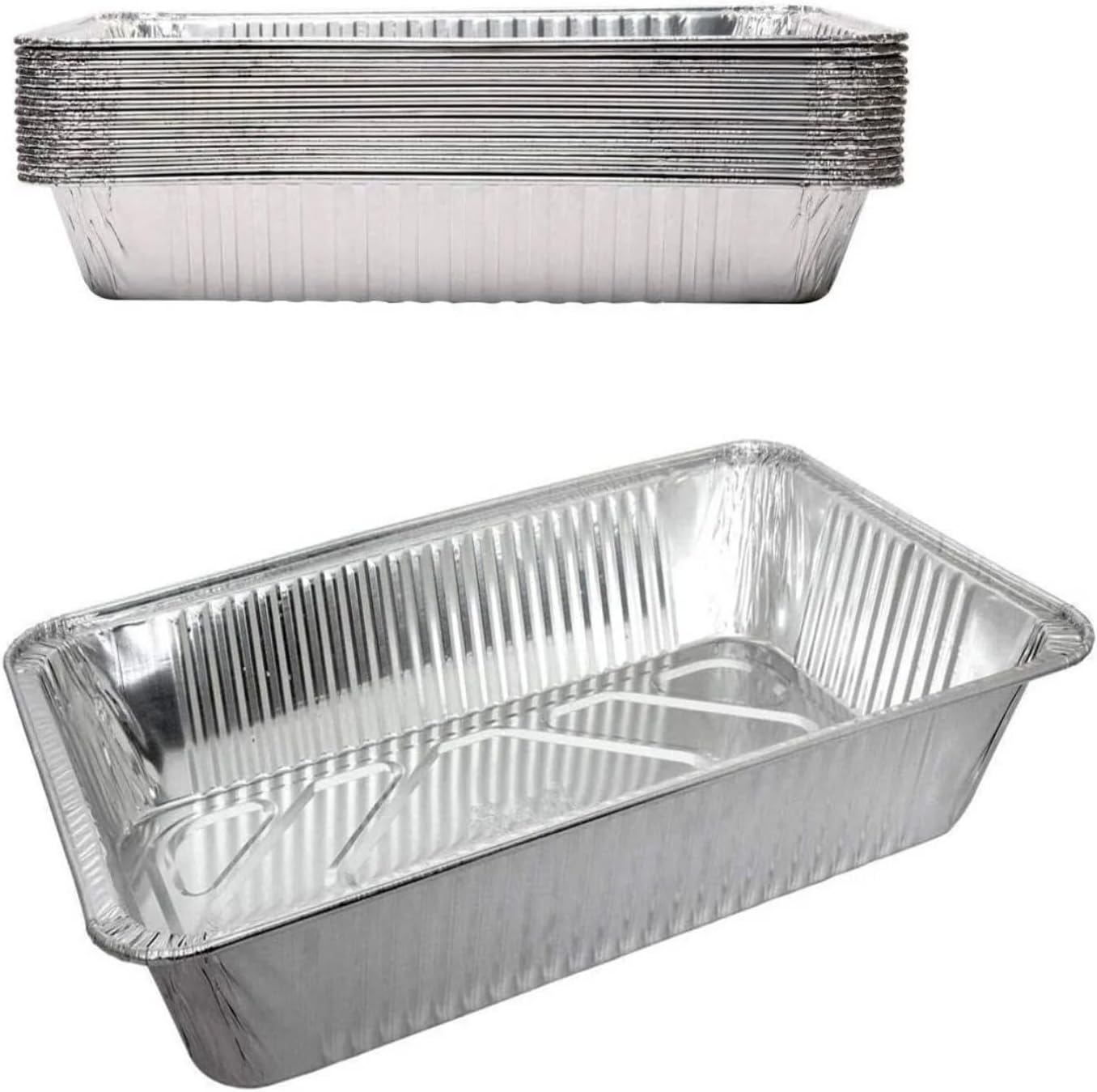 Aluminum Set of Pans Full Size Deep Foil Disposable Durable Large 18 X 14 X 3.5 No 250