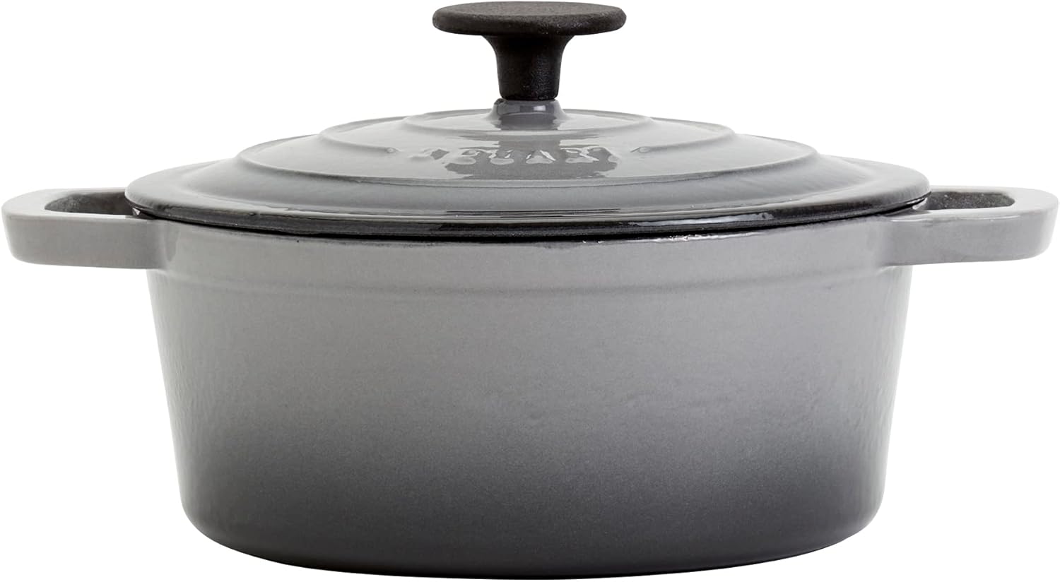 Smith & Clark 3-Quart Enameled Cast Iron Dutch Oven Pot with Lid, Gray