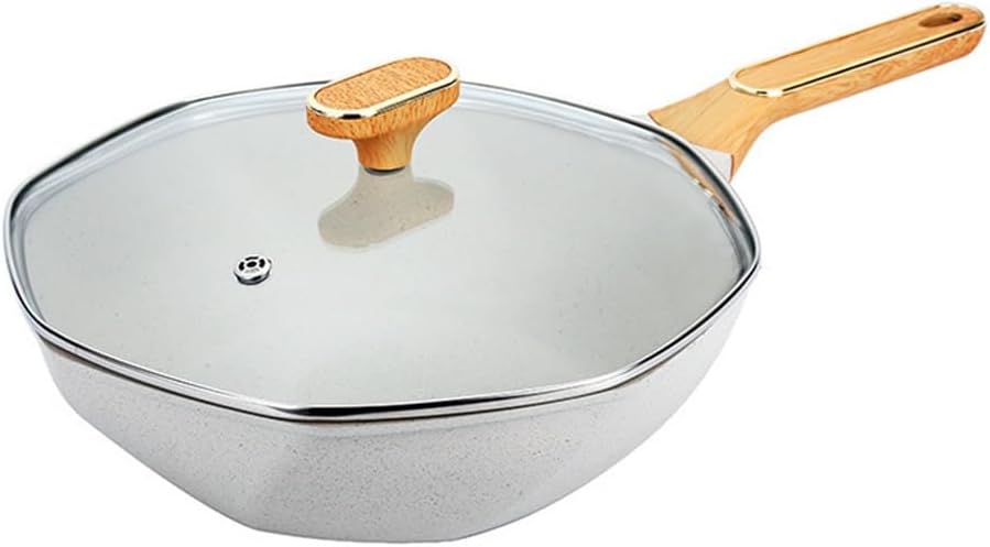 Octagonal Pot Flat Bottomed Non Stick Household Frying Pan, Vegetable