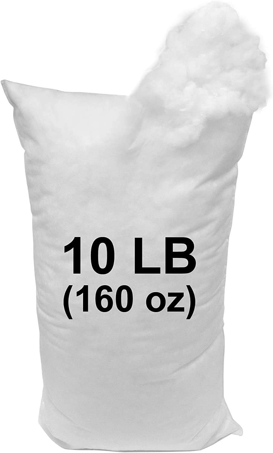 Hometex Canada Pillow Stuffing (Not Made in China) 10 LB Bag 100% High-Loft Polyester Stuffing Fiber Fill