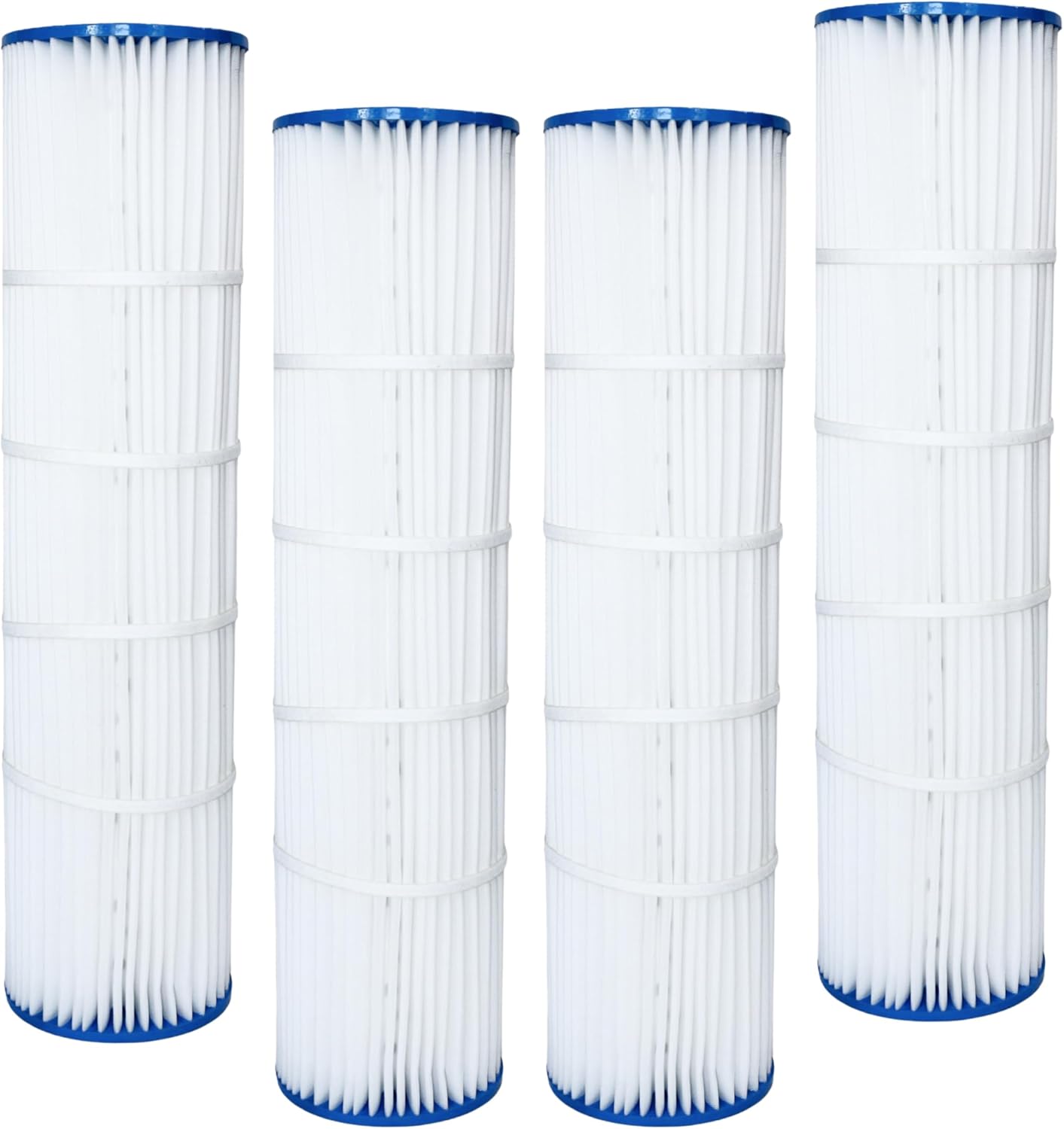 DPM Quad DE Cartridge Set Replacement for Pentair Quad DE 80 Pool Filter Pleated Element 4 Pack Made in USA | Replaces C-6980 FC-1962 FC-6480 178655 (80 Sq Ft (26 3/4