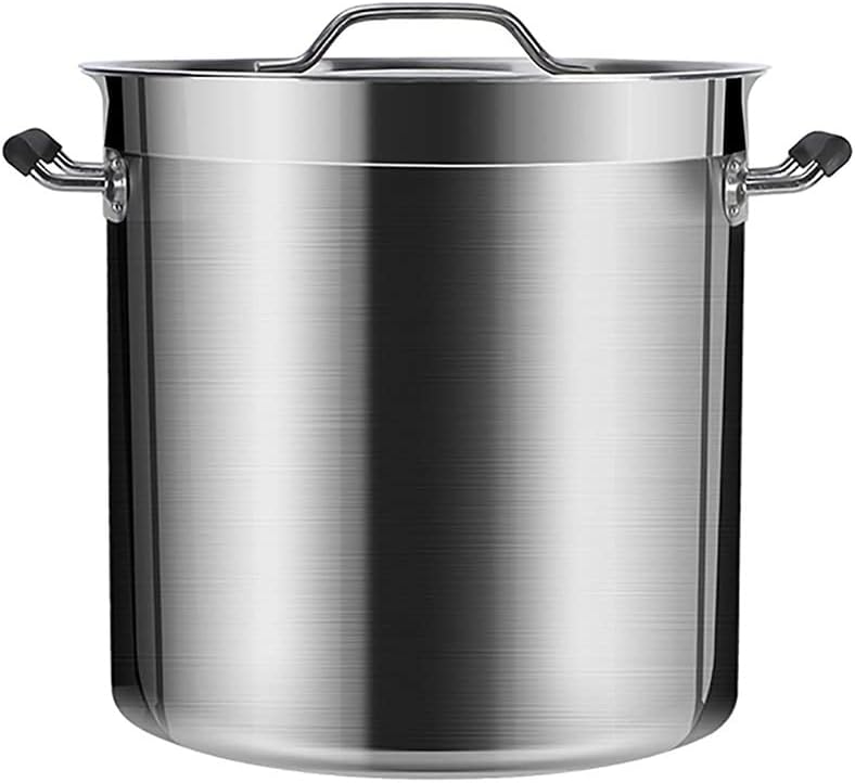 Stockpots Stockpots, Large 304 Stainless Steel Prep N Cook Stock Pot, Soup Pot with Lid, Fast Heat Conduction, Suitable for Various Heat Sources(50 litres)