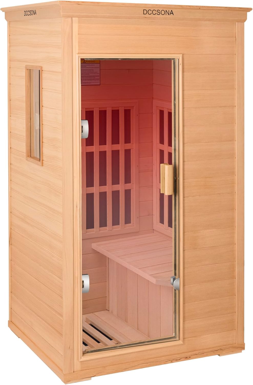 Far Infrared Home Dry Sauna Box 1-2 Person, Portable Personal Full Body Indoor Sauna for Relaxation with 1500W 110V Electric Heater,2 Folding Chair, 47.2 x 35.4 x 70.9 inches Black