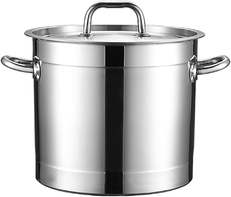 Stockpots Stainless Steel Large Stock Pot, Stockpot Vegetable Pot, Professional Induction-Safe Stock Pot with Lid, Suitable for Various Heat Sources(Multicolor 40 litres)