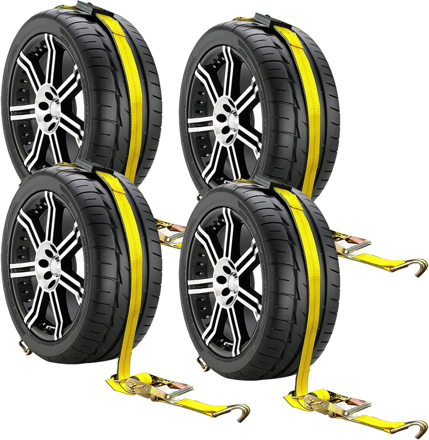 Car Tie Down Straps for Trailers 4 Pack - 2