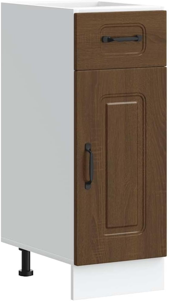 vidaXL Kitchen Base Cabinet Brown Oak Engineered Wood Standard