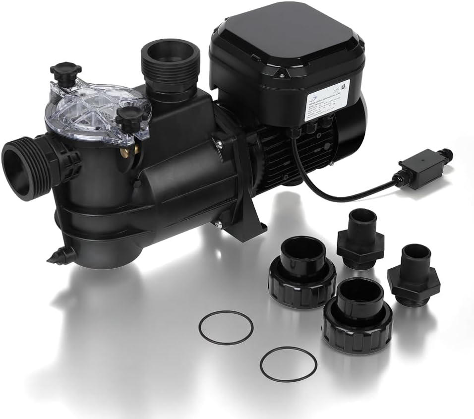 BlueBay 1.4HP Inground & Above Ground Swimming Pools Pump Variable Speed, 230V/60HZ, with Color LED Screen, Air Cooled Motor, Energy Star Certified