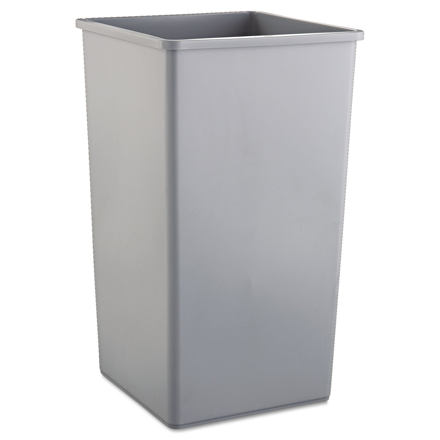 Rubbermaid Commercial Products Untouchable 50 Gal Square Container Gray for Offices/Mailrooms/Classrooms/Areas of High Waste Generation
