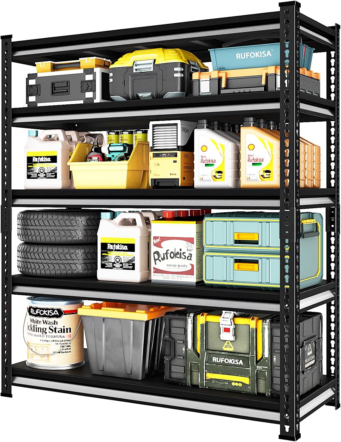 5-Tier Garage Shelving Heavy Duty, 72