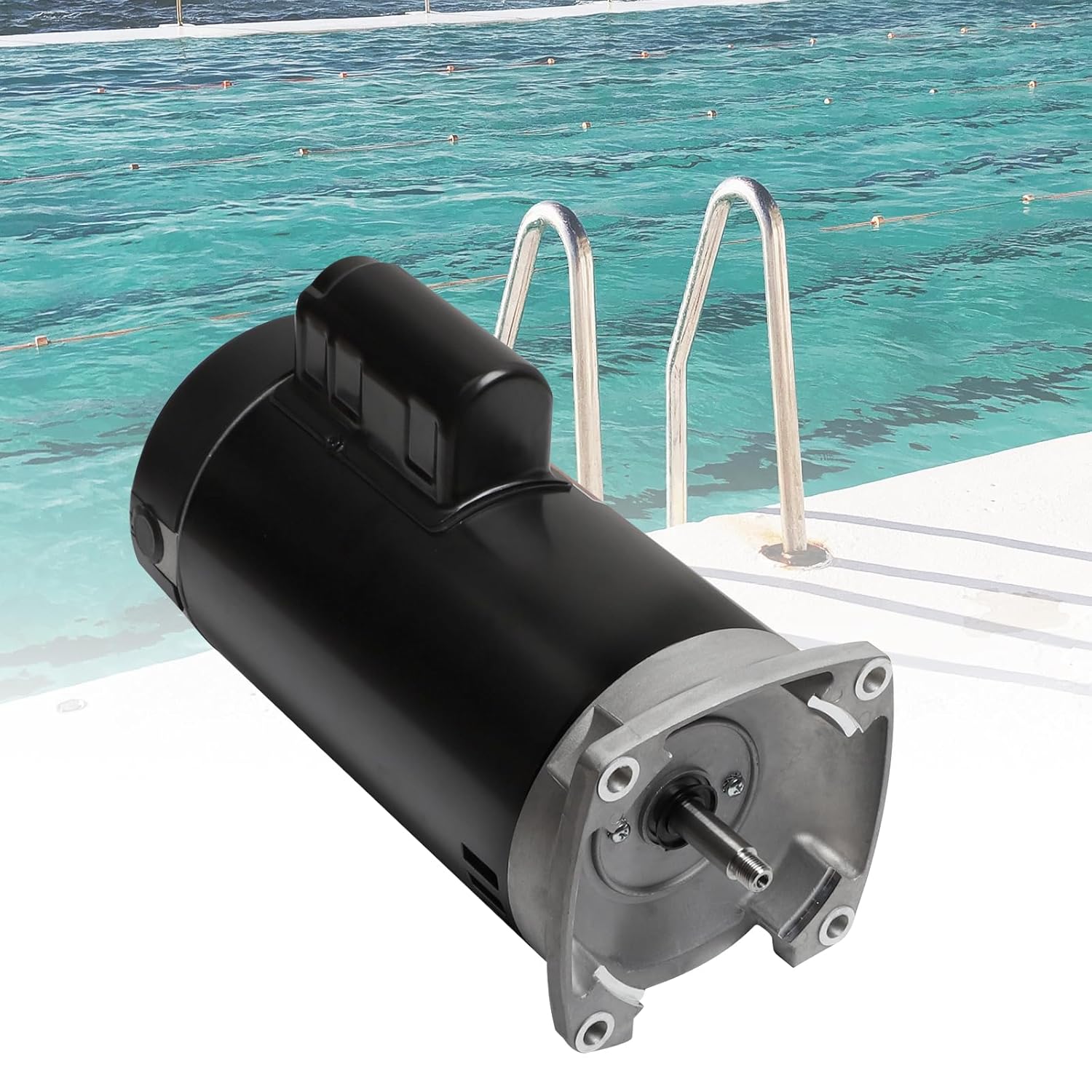 B2855 Pool Pump Motor 2.0 HP Up Rated Square Flange 56Y Frame 1.3 Service Factor 230/208 Volts 10.8/8.4 Max Amps 2.0hp Pump Motor B855 Compatible with Sta-Rite Jandy Superflo Whisperflo Pumps