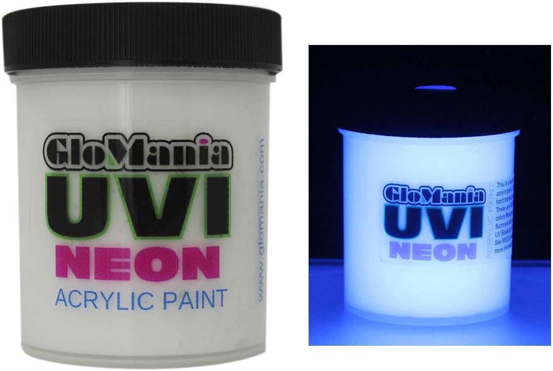 White UV Reactive Daytime Invisible Neon Rave Paint 16oz