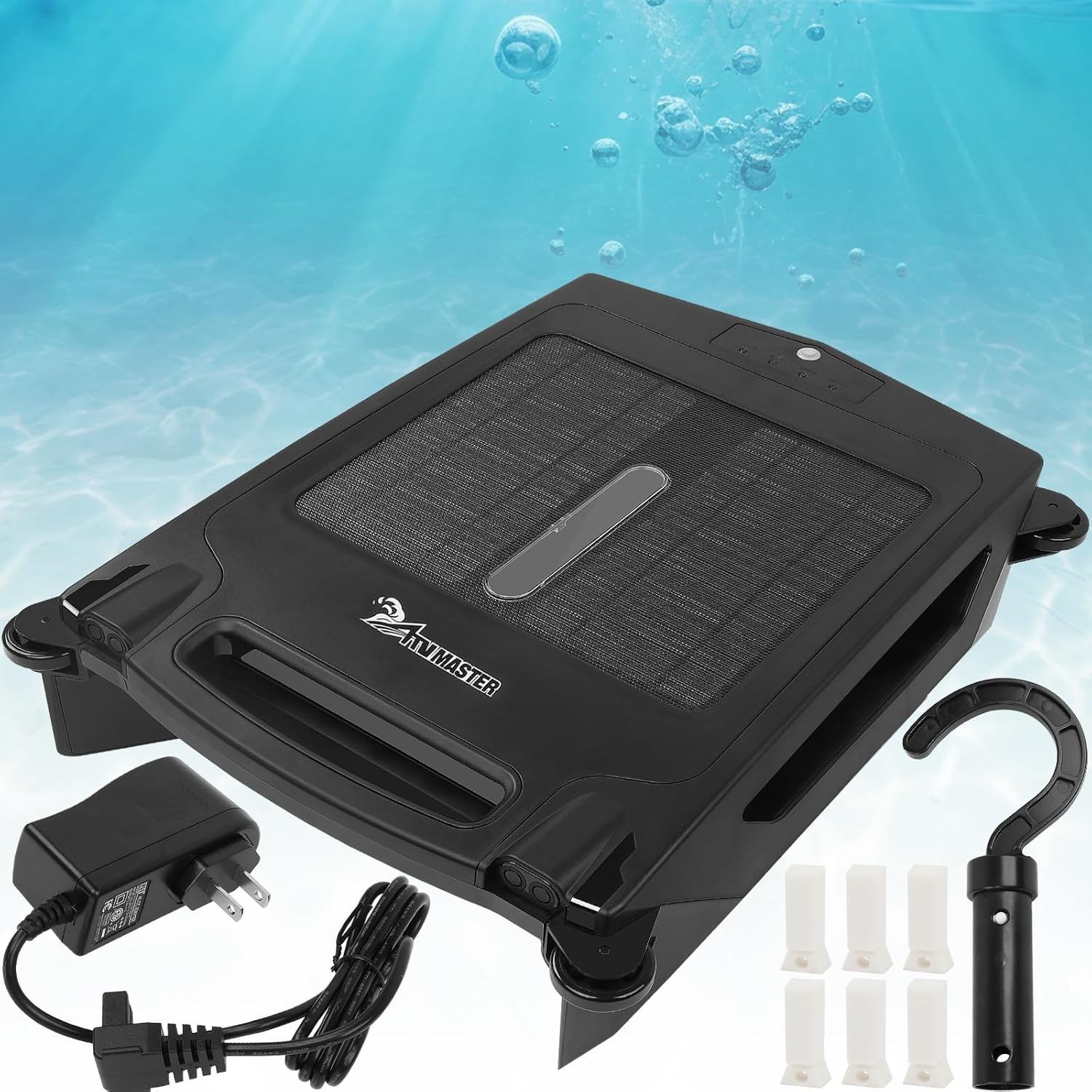 Pool Surface Cleaning Robots with Dual Charging Mode, Cordless Auto-Cleaning, Intelligent Steering Function, Easy to Clean Skimmer Basket (2500mAh)