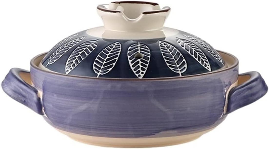 Ceramic Casserole Stew Pot, Uncoated Clay Soup Pot, Multi-Layer Bottom for Gas Stoves, Household Cooking, Perfect for Gifts