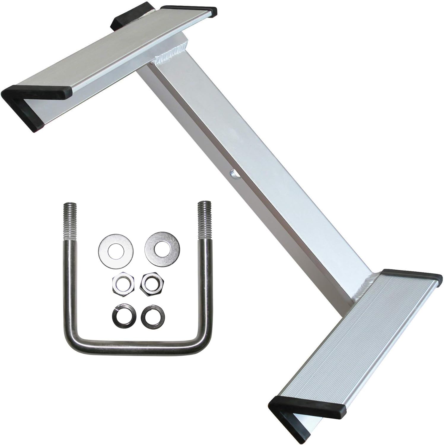 Overton's Trailer Step – Aluminum Boat Trailer Winch Stand Step, 300 lb. Capacity, Adjustable Mount, Built-in Tread, Mounting Hardware Included