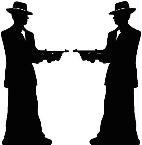 Gangster Silhouette (Double Pack) - Gangsters & Molls - Silhouette Lifesize Cardboard Cutout/Standee/Standup