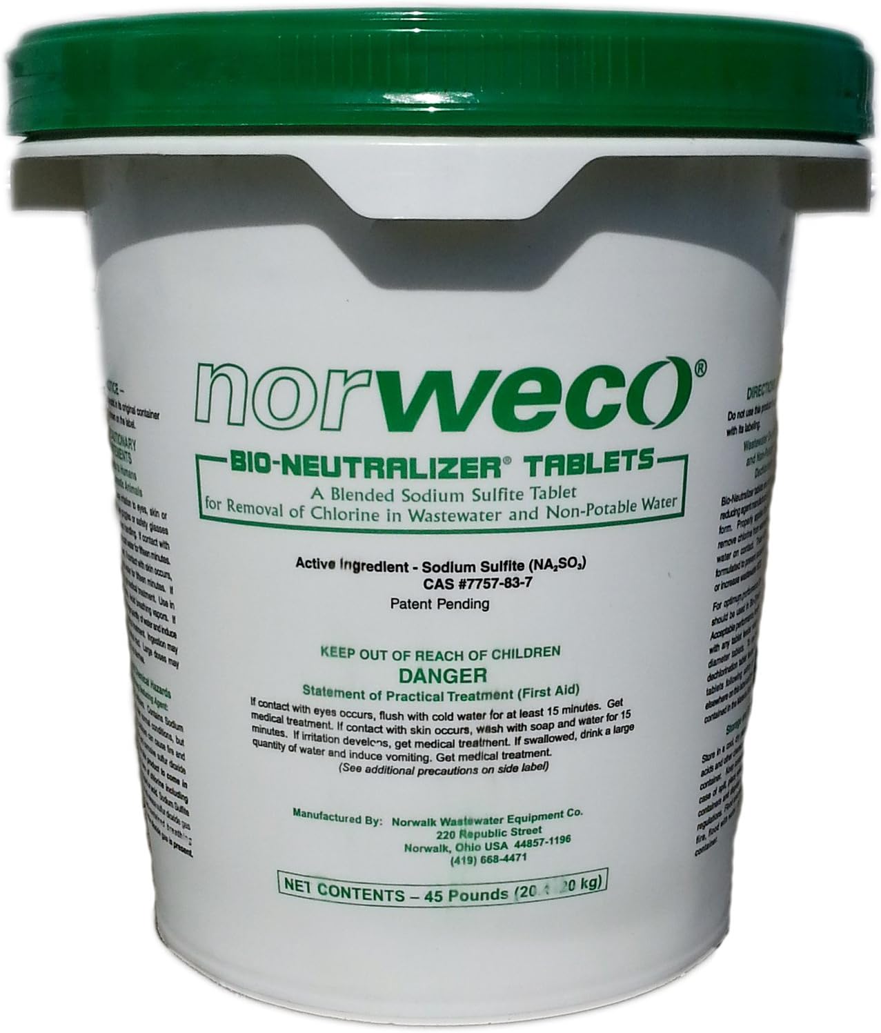 Norweco Bio-Neutralizer Septic Wastewater Dechlorinaton 45 lbs