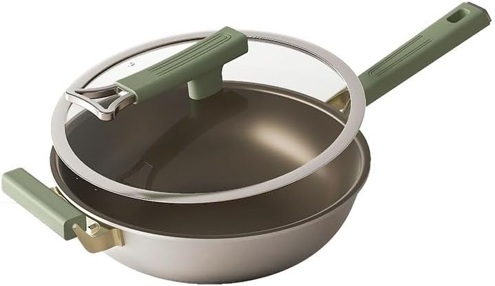 The Hybrid Non-Stick Wok Household Induction Cooker And Gas Stove General Metal Cooking Wok Uncoated Non-stick Pan Family kitchen