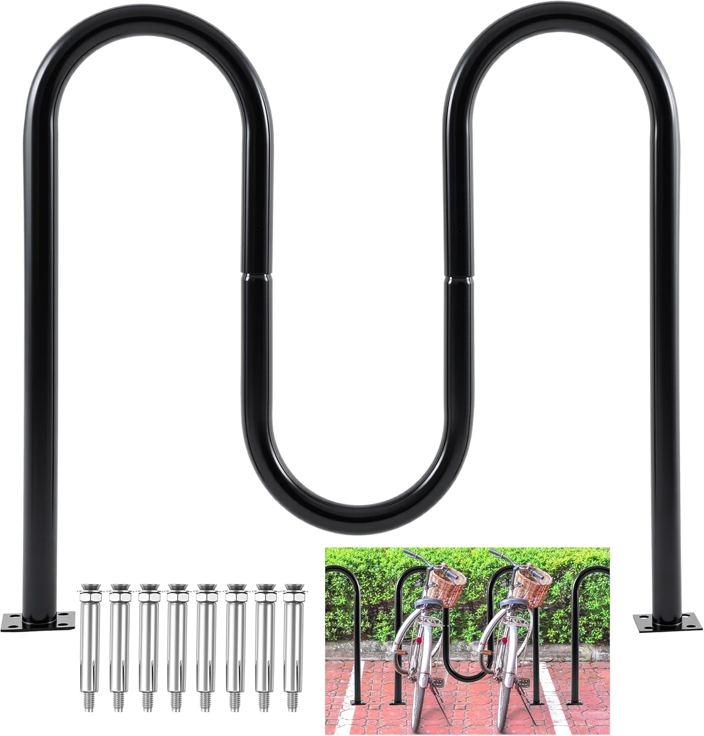 5 Bike Capacity Wave Bike Rack Commercial Bicycle Rack 40