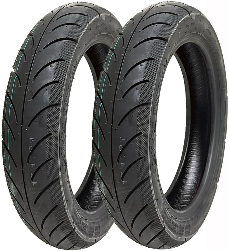 MMG Set of 2 Scooter Tires 90/90-12 Front or Rear Tubeless Type DOT 12