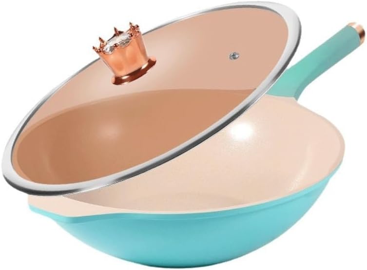 Non Stick Pan Flat Bottomed fOr Household Use, Low Oil Fume Multifunctional