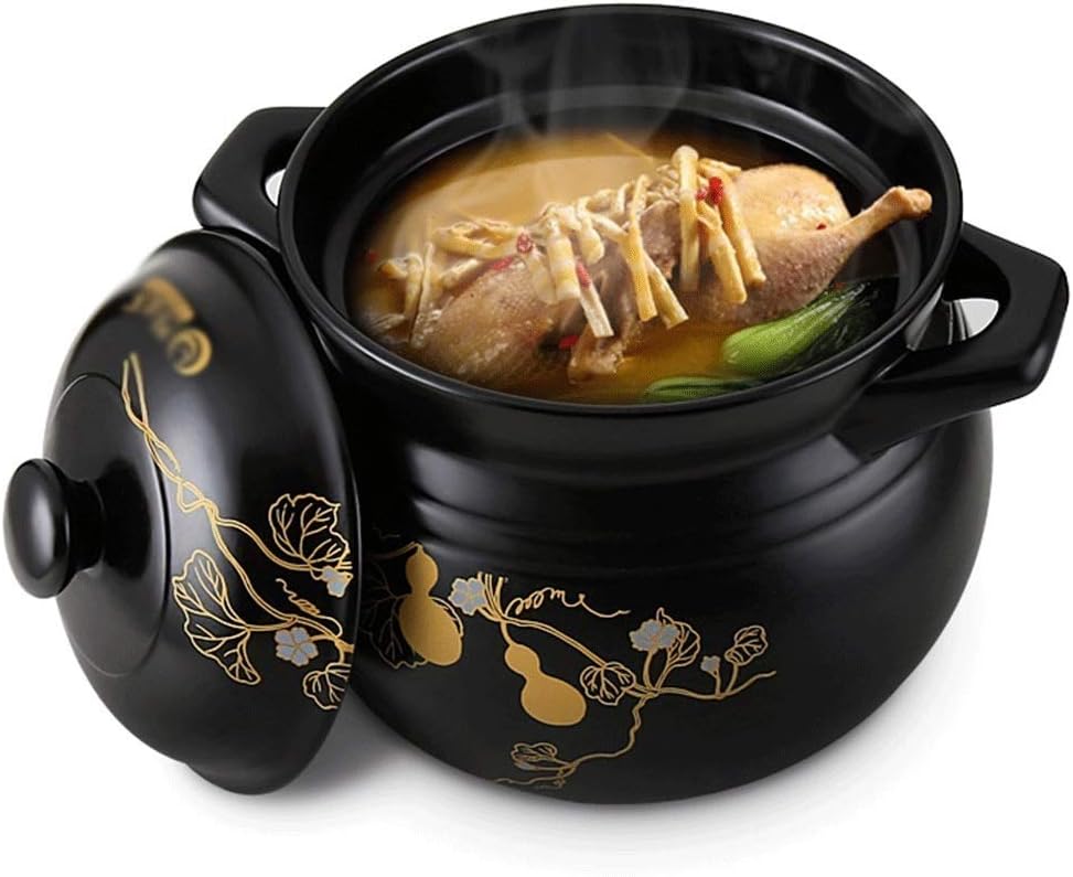 Casserole - Enameled Cast Iron Casseroles Home Kitchen， Chef Deluxe Hot-Pot Insulated Food Warmer(Large)