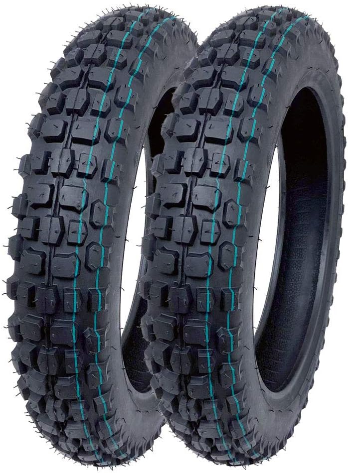 MMG Set of 2 Knobby Tire 3.00-12 Front or Rear Trail Off Road Dirt Bike Motocross Pit