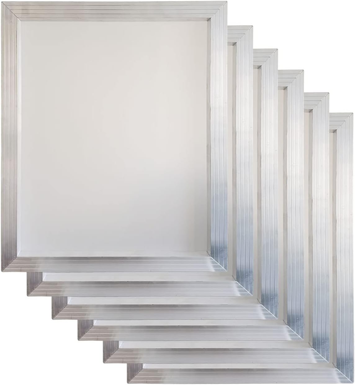 YLZ Aluminum Silk Screen Printing Screens 16 x 20 Inch Frame-110 White Mesh (6 PCS)