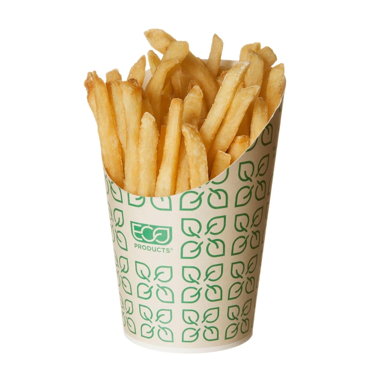 Eco-Products Renewable & Compostable French Fry Holders, Case of 1000, Large Scoop & Cup, Paper With Plant Based PLA Lining, Made with Renewable Resources, ASTM Compliant, BPI-Certified