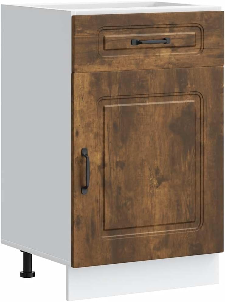 vidaXL Kitchen Base Cabinet Brown Oak Engineered Wood Standard
