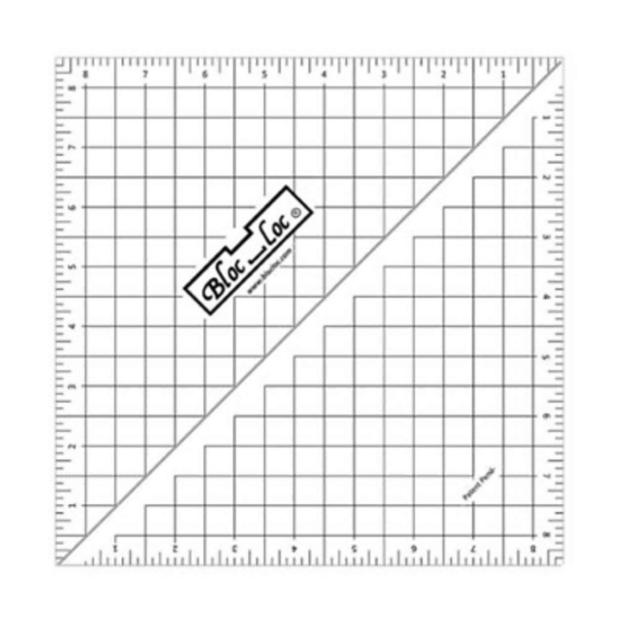 Bloc Loc~8.5 Half Square Triangle Ruler, Acrylic Ruler