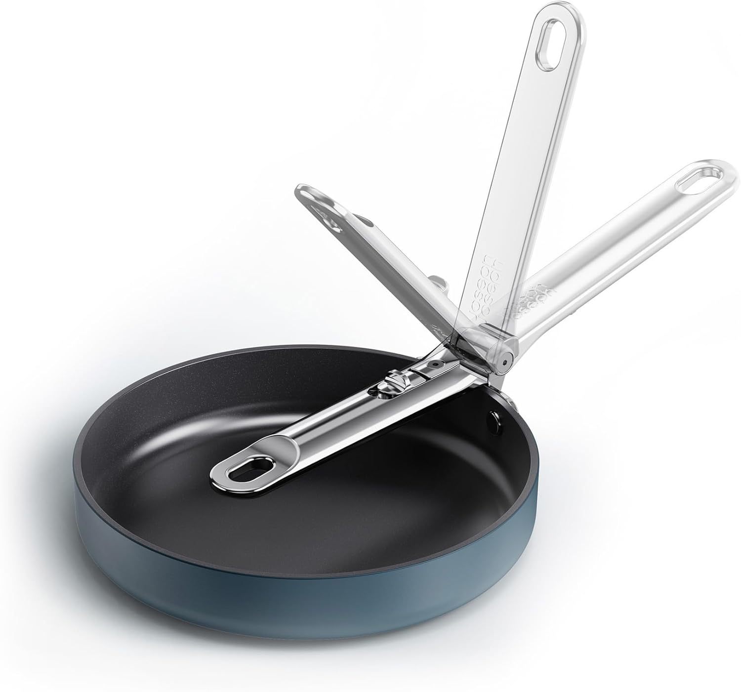 Joseph Joseph Space 1.4qt Nonstick Saucepan with Lid & Folding Handle, Ceramic Coating, Induction & Oven Safe