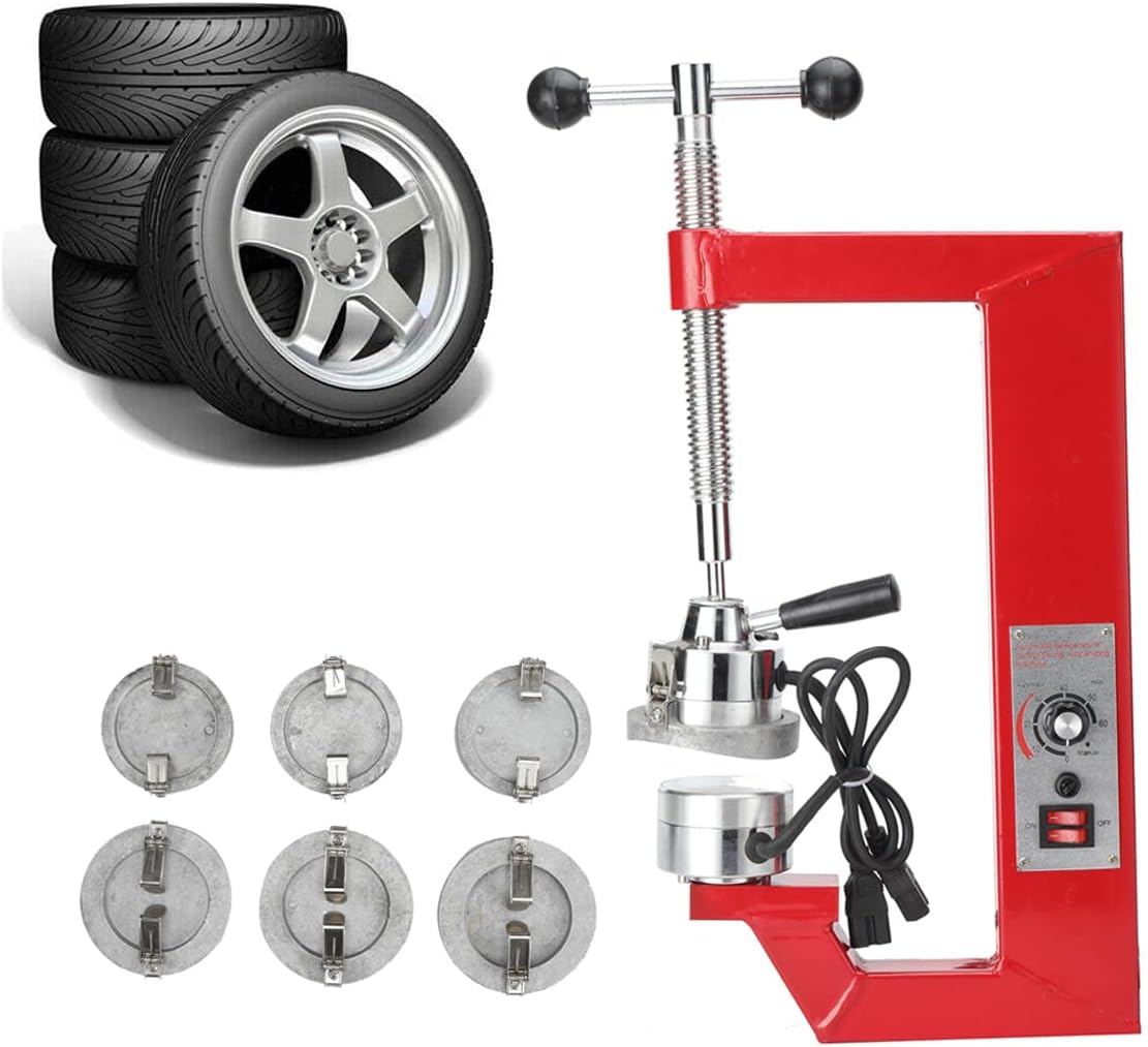 Tire Auto Repair Machine Kit 110V Spot Tire Vulcanizing Machine Adjustable Height Tower Tire Spread Machine Vulcanizer Garage Equipment 140°C-165°C for Car Truck