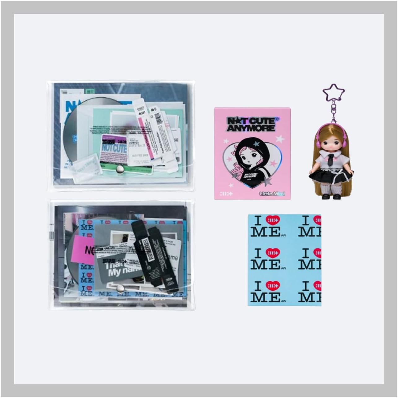 ILLIT NOT CUTE ANYMORE 1st Single Album with Tracking Sealed (Pouch Set : COLLAGE+I HEART ME)