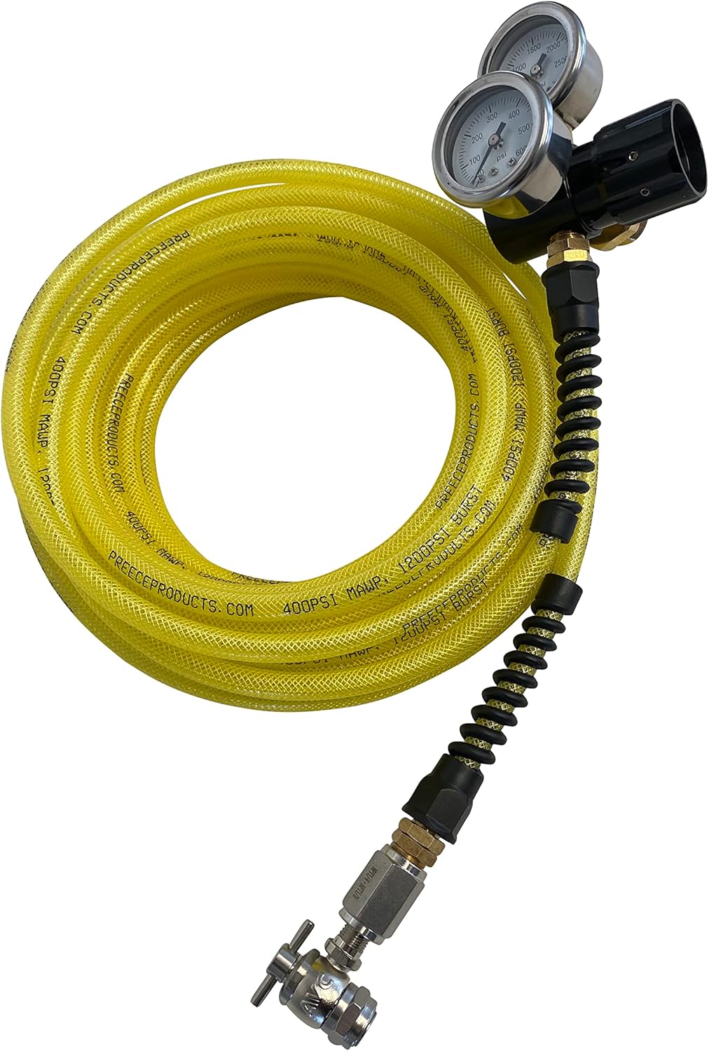 Preece Precision Nitrogen Regulator Shock & Tire Kit 30' Hose 0-475 PSI No Loss Chuck Tool FOX King Shocks