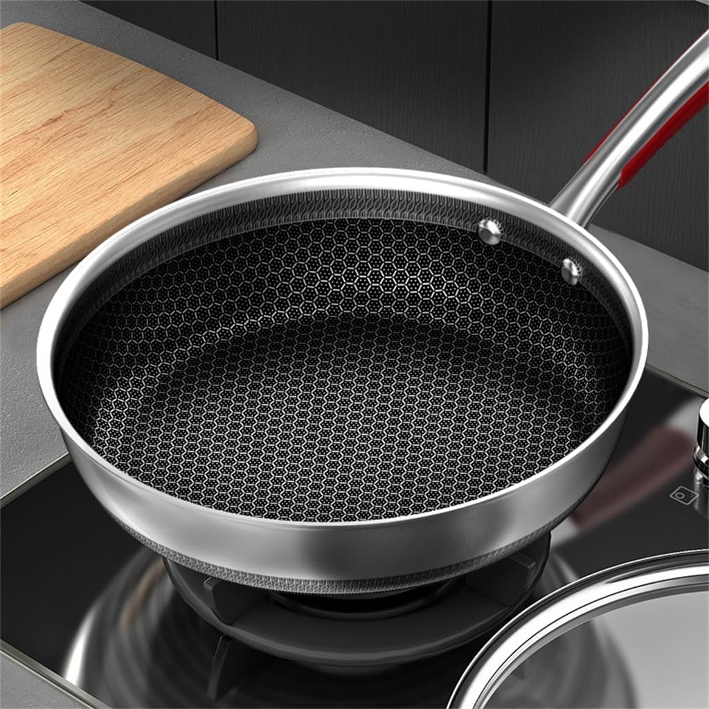 Stainless Steel Pan Non-stick Household Frying -sided Honeycomb Steak