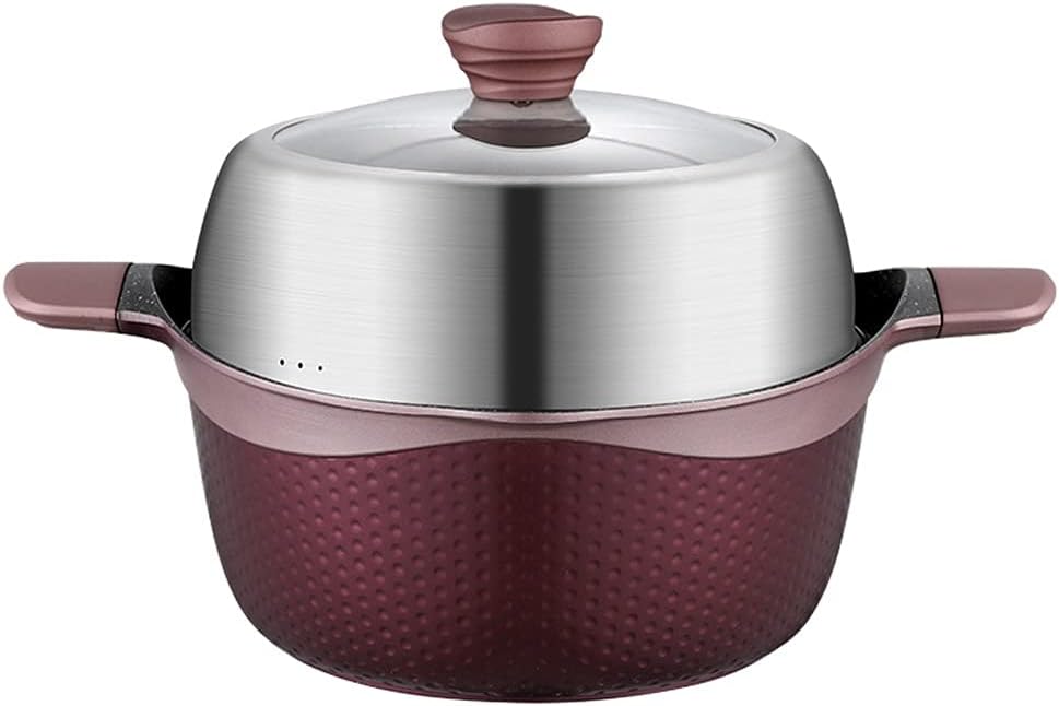 Steamer Stainless Steel Household Double-layer Steamer for Steamed Buns, Steamed Fish, Gas Stove for General Use(28cm.)