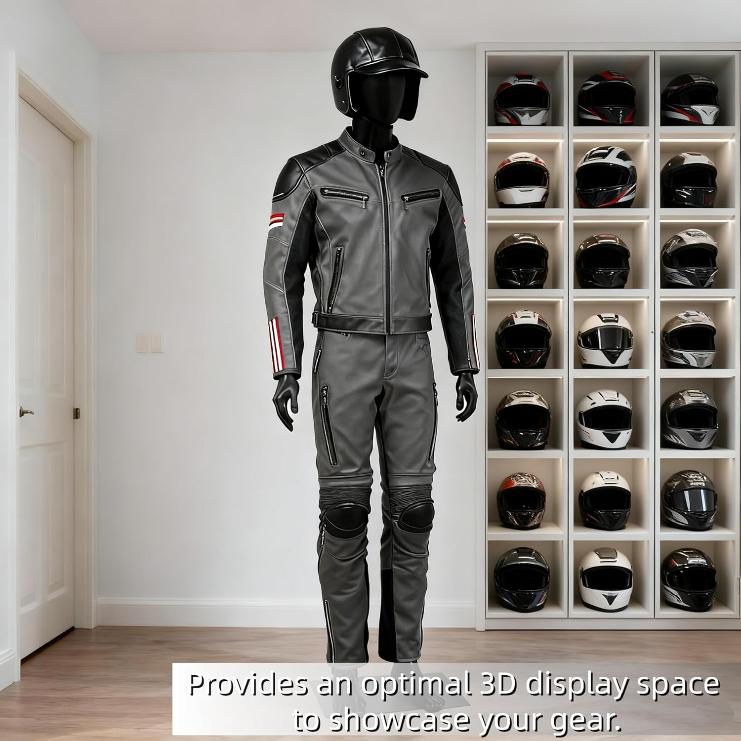 KINTNESS 73''H Male Mannequin Full Body - Torso Dress Form Mannequin Body Adjustable Detachable Manikin Full Body with Head Metal Base for Sewing, Clothing Store, Design Office (Male-B)