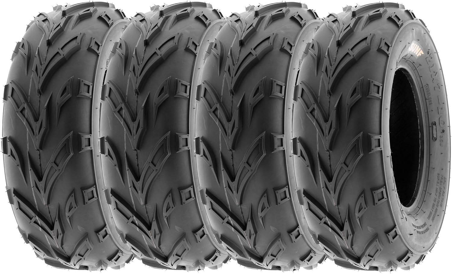 SunF 145/70-6 145/70x6 Mud Sand ATV UTV Muddy Sandy Tire 6 PR A004 - SET of 4