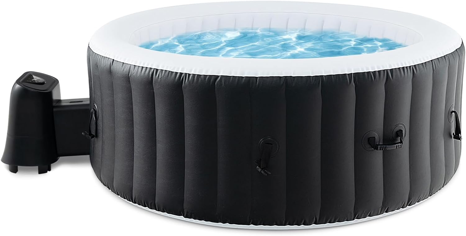 Goplus Inflatable Hot Tub SPA, 2-4 Person Portable Pool Hottub with 130 Air Jets, Electric Heater Pump, Filter, Energy-Efficient Thermal Cover, Ground Cloth (70’’ Round, 2-4 Person)