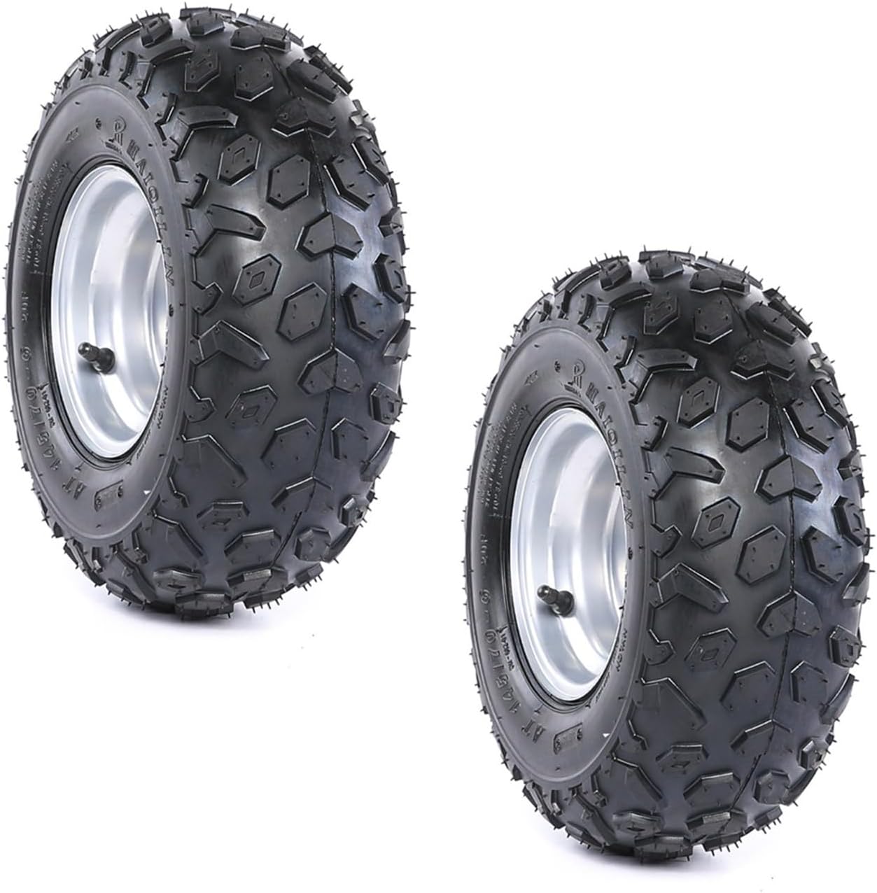 Set of 2 ATV Go Kart Tire 145/70-6 With Rim Tubeless 4PR