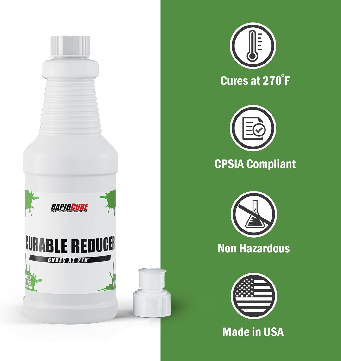 Rapid Cure® Plastisol Ink Curable Reducer (Gallon - 128 oz.) - Screen Printing Ink Viscosity Reducer, Screen Printing Ink Thinner, Additive for Your Screen Printing Kit, Screen Printing Supplies