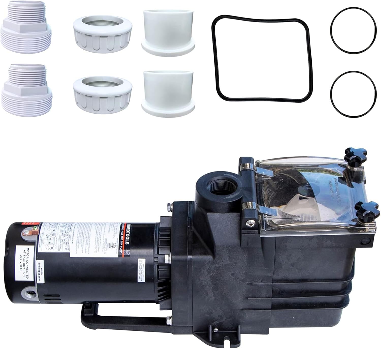 SWIMLINE HYDROTOOLS Swimming Pool Pump For Inground & Above Ground Pools | 1.5 HP, 6660 GPH Filter Pumps | 115/230 V, Powerful Flow W/ Strainer Basket Single Speed Silent Noise, DOE Replacement