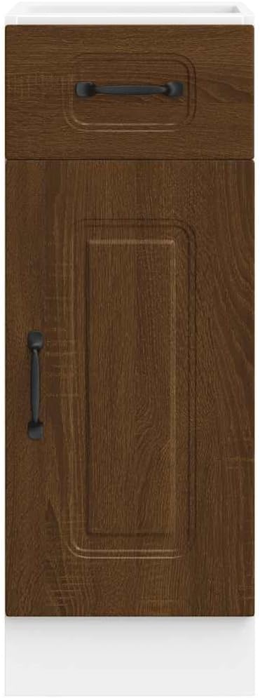 vidaXL Kitchen Base Cabinet Brown Oak Engineered Wood Standard