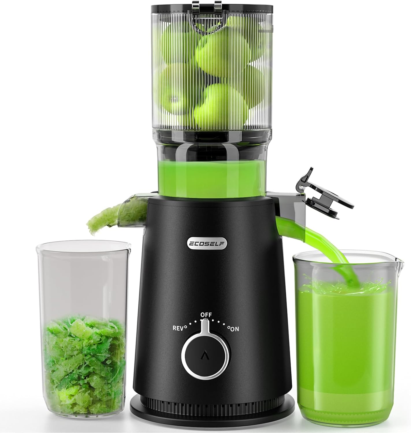 Large Feed Chute for Family Needs, Professional Cold Press Juicer For Whole Fruits & Vegetables, Easy to Clean