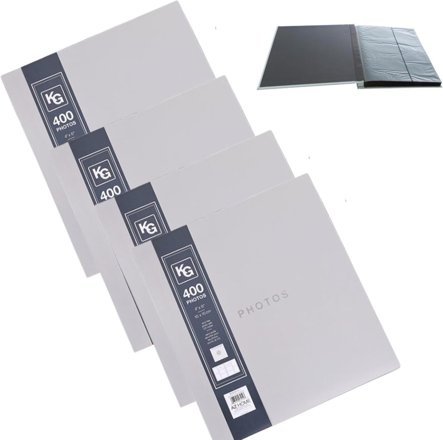 Kiera Grace 400-Pocket Jocelyn Simple & Classic Photo Album For Home & Office With CD Storage Pocket, 13.19